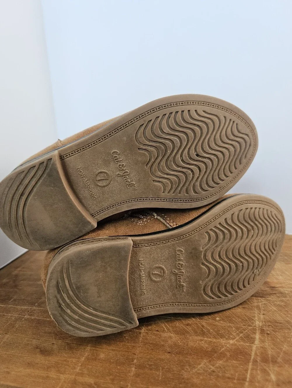 Two Pairs Faux Suede Ankle Booties Girls Toddler Size 7 Black And Brown
